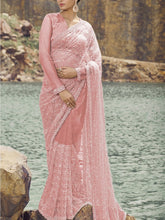 Womens Premium Fashion Ethnic Pink Color Saree-MLSHWSA2100PNK0ONE
